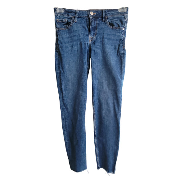 Old Navy Jeans Size 4 Blue Rockstar Super Skinny Mid Rise 5 Pocket Stretch Comfy - Picture 4 of 11